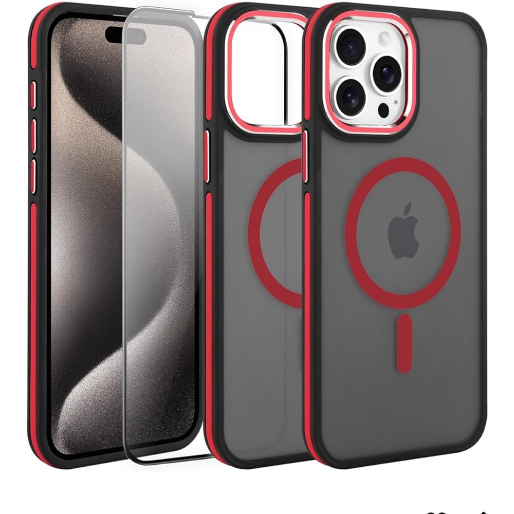 Source Unknown Red and Gray iPhone Case with MagSafe